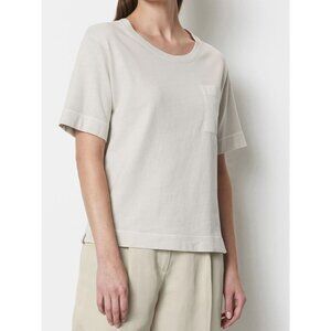 Marc O'Polo Organic Cotton Boxy Cropped Pocket Tee White Size Medium